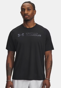 Under Armour Men's UA Tech™ Reflective T-Shirt - Black/Titan Gray (001)