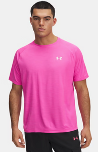 Under Armour Men's UA Tech™ Textured T-Shirt - REBEL PINK/White (652)
