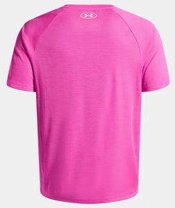 Under Armour Men's UA Tech™ Textured T-Shirt - REBEL PINK/White (652)
