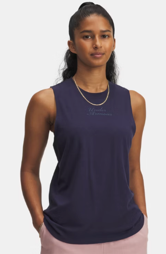 Under Armour Women's Varsity Tank- Midnight Navy/ Midnight Navy (610)
