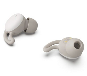 Hama Spirit Calm Bluetooth Earbuds with Mic, Ear Hooks, True Wireless, Touch Control, Voice Control, Charging Case - White/Grey