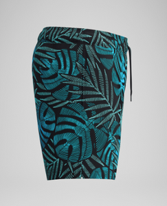 Speedo Men's Printed 16'' Redondo Edge Swim Shorts - Black Palm Leaf