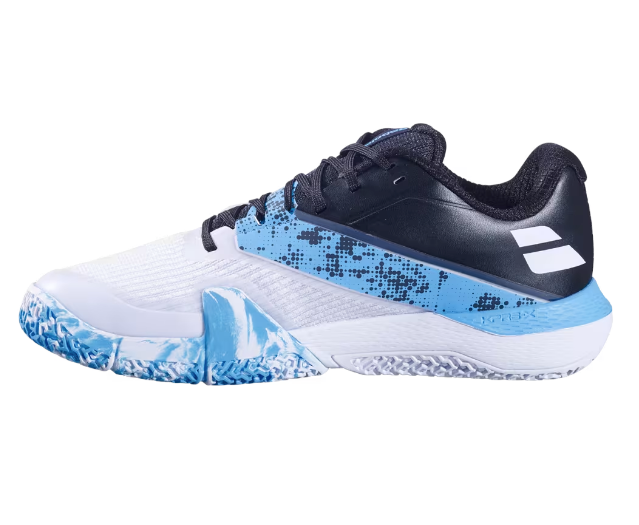 Babolat Men's MOVEA 2 Padel Shoes - White/Cyan Blue