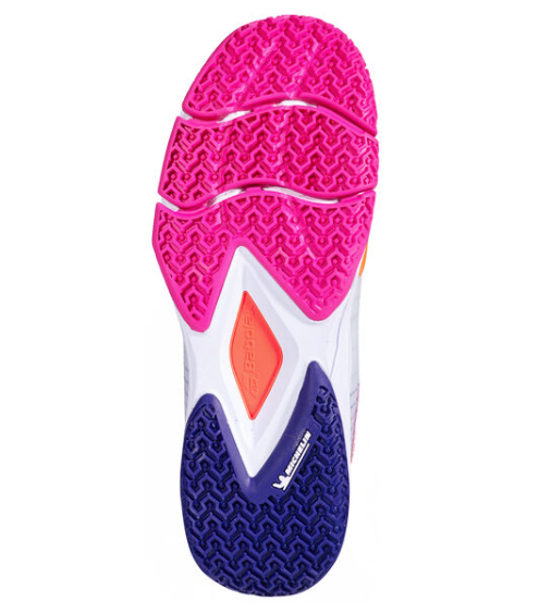 Babolat Women's JET RITMA Padel Shoes - Grey/Pink Peacock