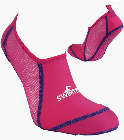 SwimTech Anti Slip Pool Socks - Pink (pair)