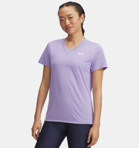 Under Armour Women's Tech™ V-Neck Short Sleeve - Purple (538)