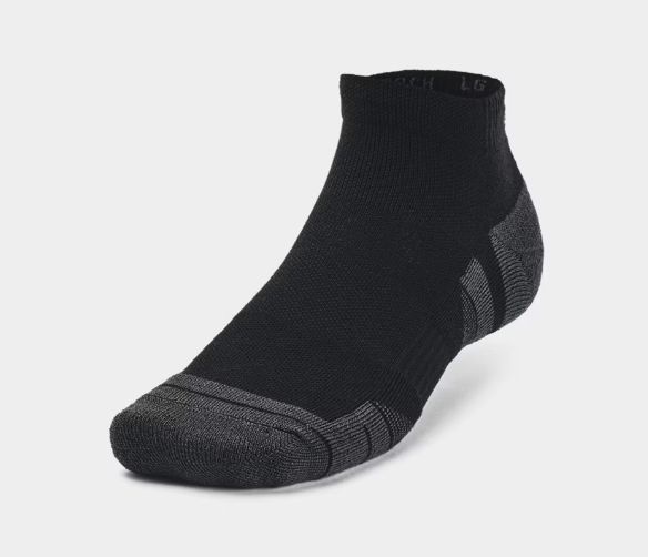 Under Armour Performance Tech Unisex Cushioned LOW CUT Socks 3 pack - Black (001)