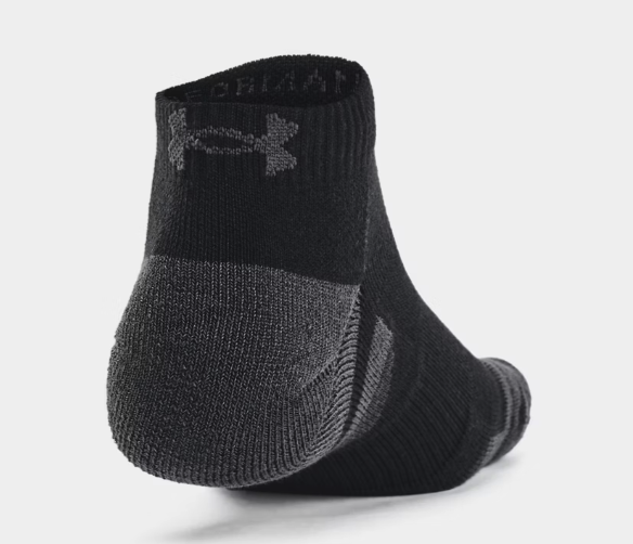 Under Armour Performance Tech Unisex Cushioned LOW CUT Socks 3 pack - Black (001)