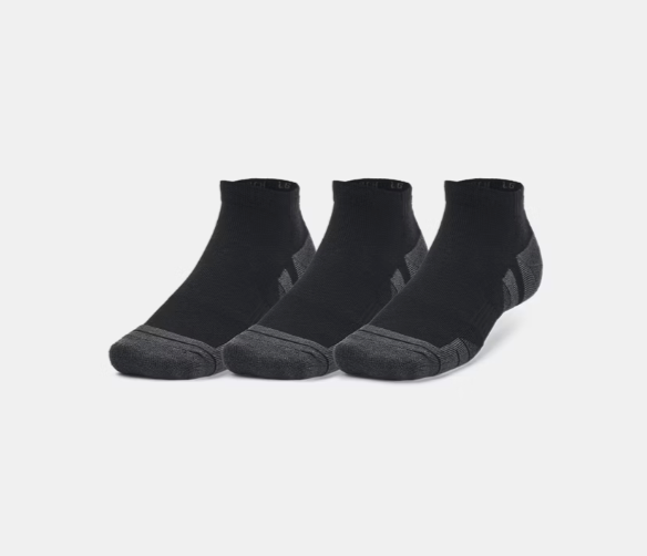 Under Armour Performance Tech Unisex Cushioned LOW CUT Socks 3 pack - Black (001)