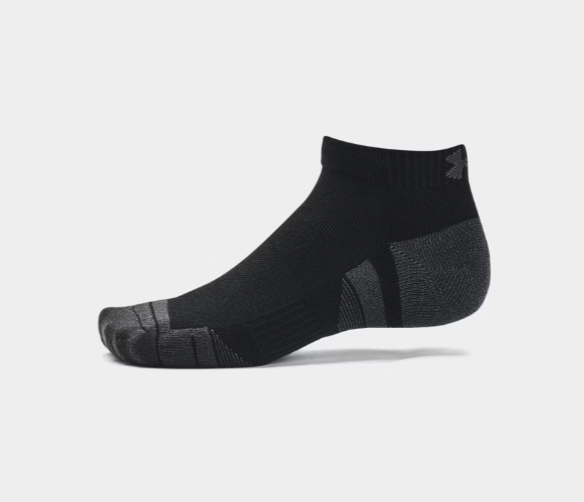 Under Armour Performance Tech Unisex Cushioned LOW CUT Socks 3 pack - Black (001)