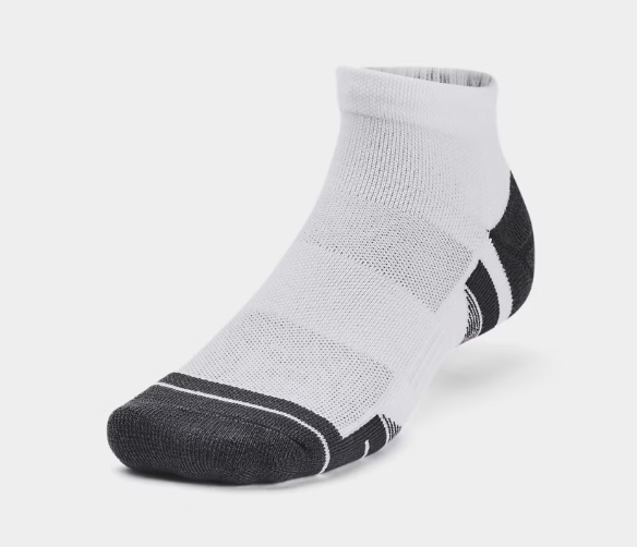 Under Armour Performance Tech Unisex Cushioned LOW CUT Socks 3 pack - White (100)