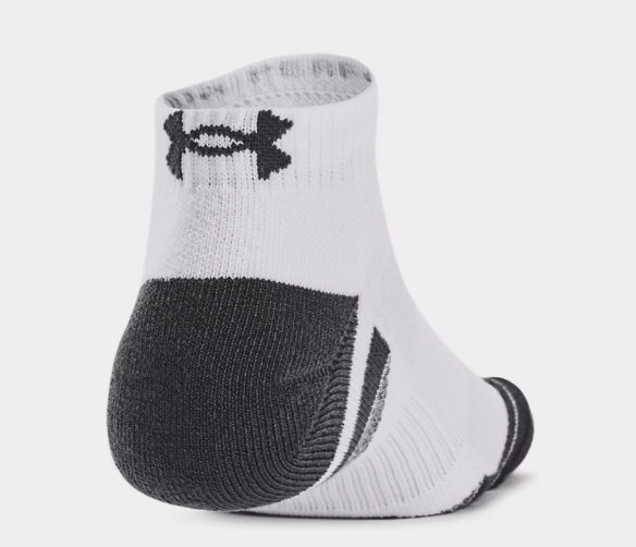 Under Armour Performance Tech Unisex Cushioned LOW CUT Socks 3 pack - White (100)