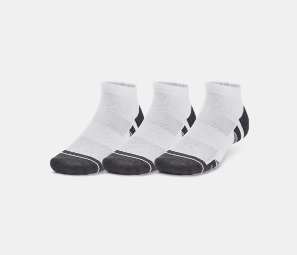 Under Armour Performance Tech Unisex Cushioned LOW CUT Socks 3 pack - White (100)