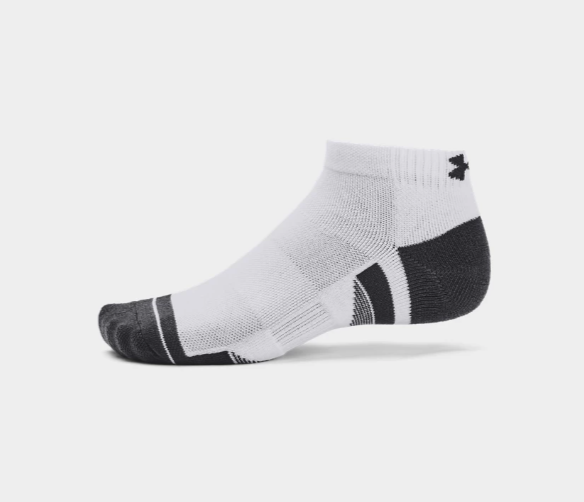 Under Armour Performance Tech Unisex Cushioned LOW CUT Socks 3 pack - White (100)