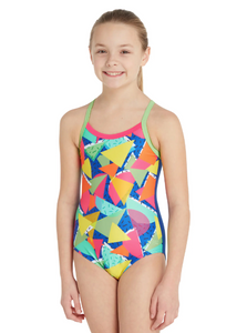 Zoggs Girls Medley Rainbow Strikeback Swimsuit - Multicoloured