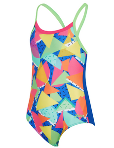 Zoggs Girls Medley Rainbow Strikeback Swimsuit - Multicoloured