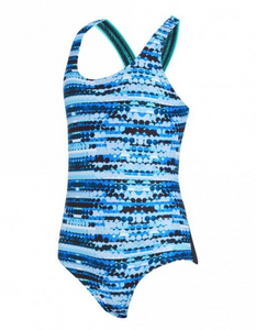 Zoggs Girls Rock Wave Cracker Rowleeback - Blue