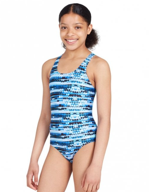 Zoggs Girls Rock Wave Cracker Rowleeback - Blue