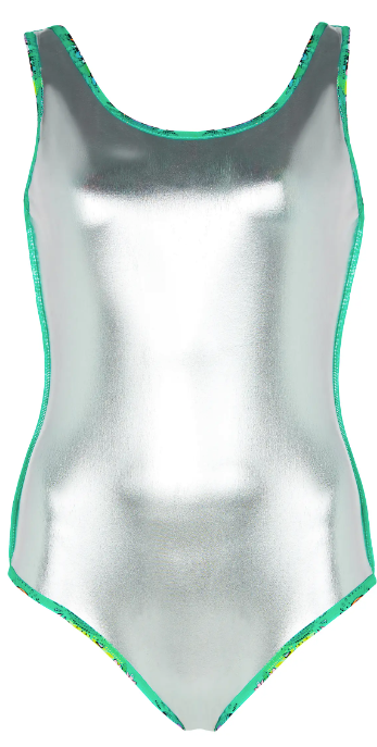 Zoggs Womens Look Inside Silver Lined Scoopback Swimsuit