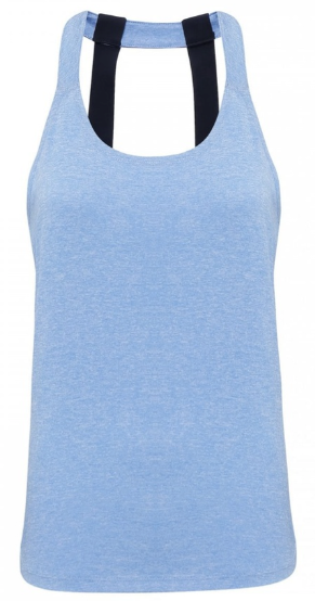 Tri Dri Women's Double Strap Back Vest- Cornflower Melange