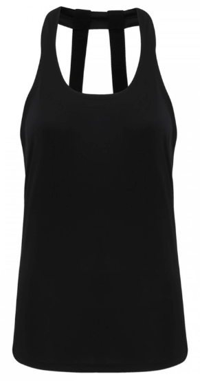 Tri Dri Women's Double Strap Back Vest- Black