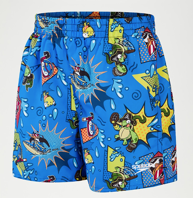 Speedo Infant Boys' Learn To Swim 11" Swim Shorts / Watershorts - Blue/Yellow