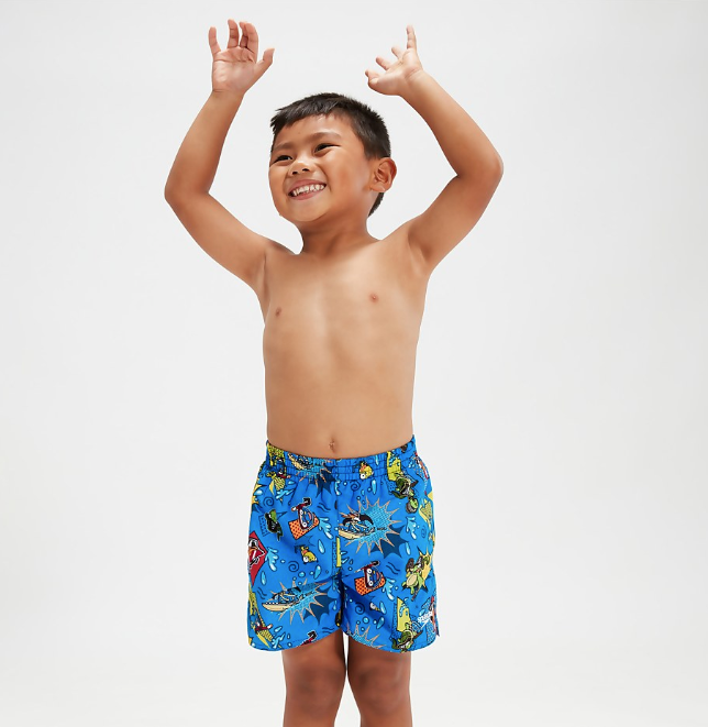 Speedo Infant Boys' Learn To Swim 11" Swim Shorts / Watershorts - Blue/Yellow