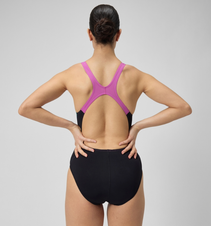 Speedo Women's Allover Digital Recordbreaker Swimsuit - Black/Multi