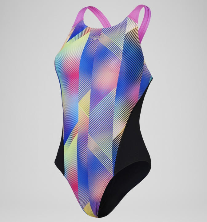 Speedo Women's Allover Digital Recordbreaker Swimsuit - Black/Multi