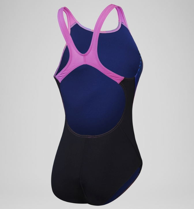 Speedo Women's Allover Digital Recordbreaker Swimsuit - Black/Multi