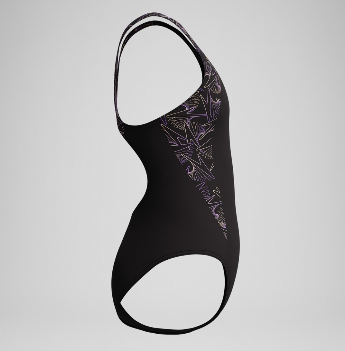 Speedo Girls HyperBoom Splice Muscleback Swimsuit - Black/Peach