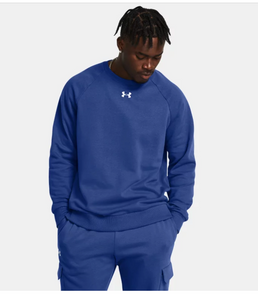 Under Armour Men's Rival Fleece Crew - Tech Blue