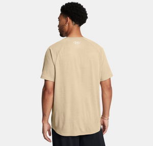 Under Armour Men's Tech Textured Short Sleeve T-Shirt - City Khaki/White (300)