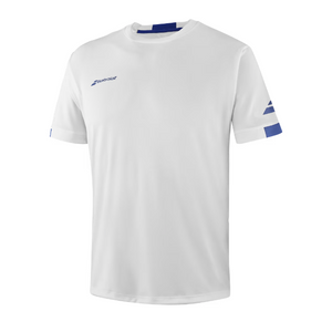 Babolat Boys Play Crew Neck Tee -  White/Blue