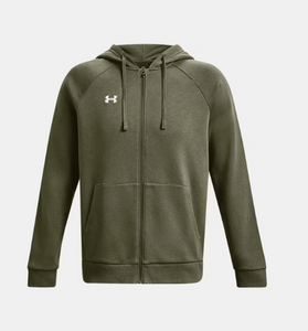 Under Armour Men's Rival Fleece Full-Zip Hoodie - Marine OD Green/White