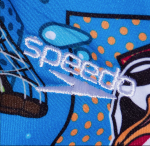 Speedo Infant Boys Learn to Swim Shorts - Blue/Yellow Print
