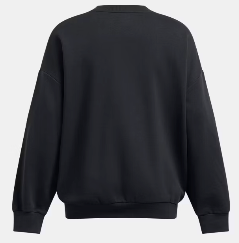 Under Armour Women's Rival Fleece Oversized Crew - Black/ White (001)