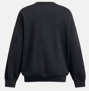Under Armour Women's Rival Fleece Oversized Crew - Black/ White (001)
