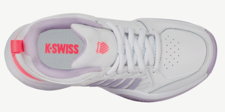 K-Swiss Women's Court Express HB - White/ Orchid Petal/ Neon Blaze