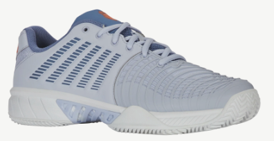 K-Swiss Men's Express Light 3 Clay Tennis Shoes -  Arctic Ice/ Infinity/ Scarlet Ibis