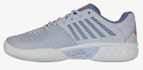 K-Swiss Men's Express Light 3 Clay Tennis Shoes -  Arctic Ice/ Infinity/ Scarlet Ibis