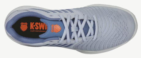 K-Swiss Men's Express Light 3 Clay Tennis Shoes -  Arctic Ice/ Infinity/ Scarlet Ibis