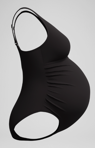 Speedo Women's V Neck Maternity U-Back Swimsuit Black