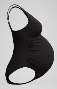 Speedo Women's V Neck Maternity U-Back Swimsuit Black