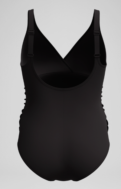 Speedo Women's V Neck Maternity U-Back Swimsuit Black