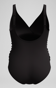 Speedo Women's V Neck Maternity U-Back Swimsuit Black