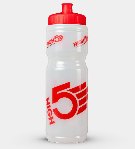 High 5 Drinks Waterbottle - Clear/Red