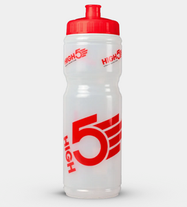 High 5 Drinks Waterbottle - Clear/Red