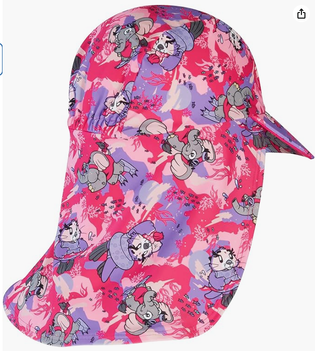 Speedo GIRLS LEARN TO SWIM SUN PROTECTION HAT- Cherry Pink