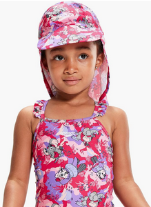 Speedo GIRLS LEARN TO SWIM SUN PROTECTION HAT- Cherry Pink
